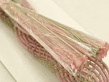 平和屋本店＊夏物 和装小物 帯締め・帯揚げセット 平組 雪輪 金彩 正絹 逸品 未使用 AABC2779ay