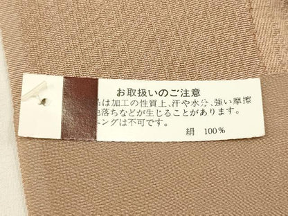 平和屋本店●和装小物 帯締め・帯揚げセット 丸組 杢目地紋 暈し染め 逸品 未使用 AABC2781ay