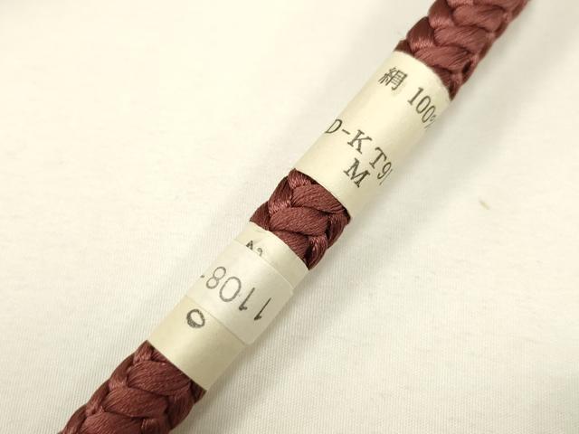 平和屋本店●和装小物 帯締め・帯揚げセット 丸組 杢目地紋 暈し染め 逸品 未使用 AABC2781ay