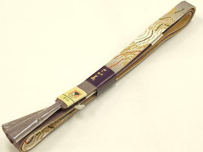 平和屋着物●和装小物 帯締め・帯揚げセット 高麗組 綾出し 暈し 金糸 金彩 さが美扱い 正絹 逸品 未使用 AABC2788ay