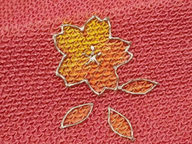 平和屋本店●和装小物　帯締め・帯揚げセット　振袖用　総絞り　金糸　金彩　撚り房　正絹　逸品　未使用　AABC2800ay