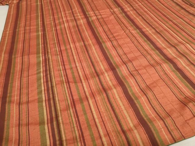 平和屋着物■上質な紬 縞 正絹 逸品 AABC2812st