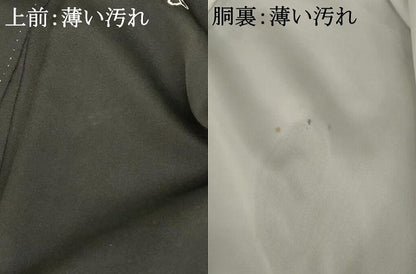 平和屋着物■豪華黒留袖　駒刺繍　色紙草花文　金彩　正絹　逸品　AABC2870st