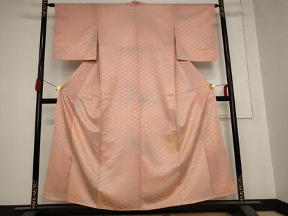 平和屋着物■小紋　花青海波　暈し染め　洗える着物　AABC2949st