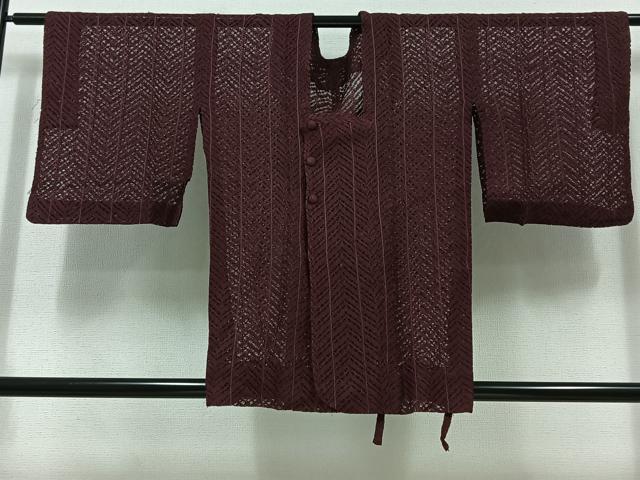 平和屋着物▽道行コート スリーシーズン 春夏秋 塵除け 紫紺色 正絹 逸品 AABC3161jh