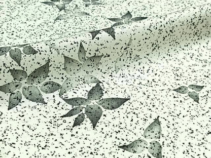 平和屋着物▽上質な小紋　単衣　舞花文　正絹　逸品　AABC3162jh