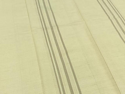 平和屋着物▽訪問着　単衣　紬地　縞　正絹　逸品　AABC3164jh
