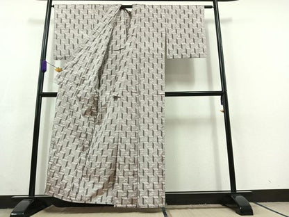 平和屋着物▽本場琉球絣 単衣 紬 正絹 逸品 AABC3171jh