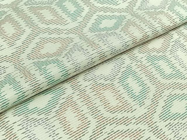 平和屋着物▽本場大島紬 白大島 単衣 亀甲文様 正絹 逸品 AABC3175jh