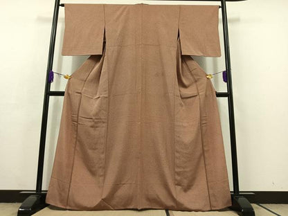 平和屋着物▽江戸小紋 単衣 幾何学文様 正絹 逸品 AABC3182jh