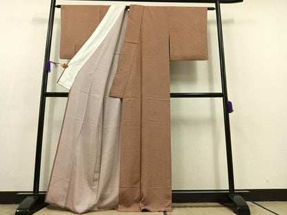 平和屋着物▽江戸小紋 単衣 幾何学文様 正絹 逸品 AABC3182jh
