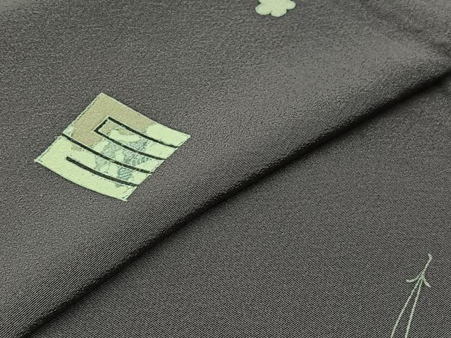 平和屋着物▽上質な小紋 単衣 吹き寄せ文 正絹 逸品 AABC3185jh
