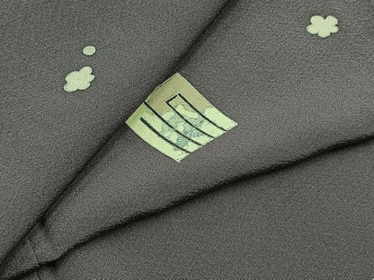 平和屋着物▽上質な小紋 単衣 吹き寄せ文 正絹 逸品 AABC3185jh