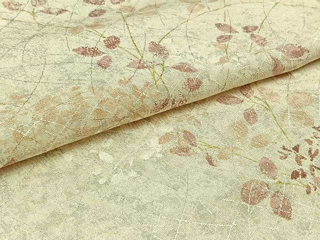 平和屋着物▽訪問着 単衣 草花文 正絹 逸品 AABC3187jh