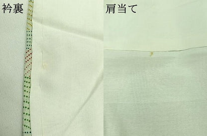 平和屋着物▽上質な小紋 単衣 立波文 正絹 逸品 AABC3188jh
