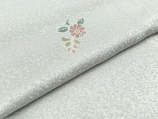 平和屋着物▽友禅作家の巨匠 浅井青仁 小紋 単衣 草花文 正絹 逸品 AABC3189jh