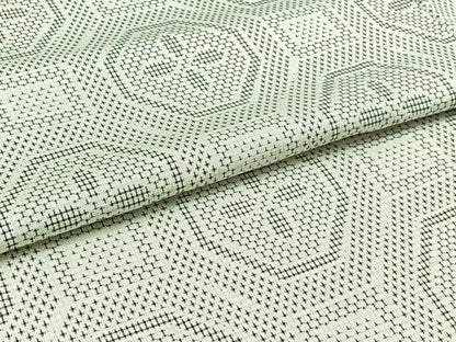 平和屋着物▽上質な紬　単衣　蜀江花文　正絹　逸品　AABC3191jh