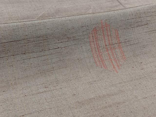 平和屋着物▽上質な紬 単衣 亀甲文 正絹 逸品 AABC3193jh