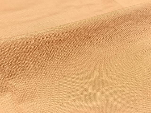 平和屋着物▽上質な紬 単衣 洒落柿色 正絹 逸品 AABC3200jh