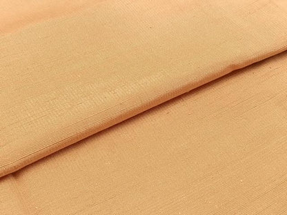 平和屋着物▽上質な紬 単衣 洒落柿色 正絹 逸品 AABC3200jh
