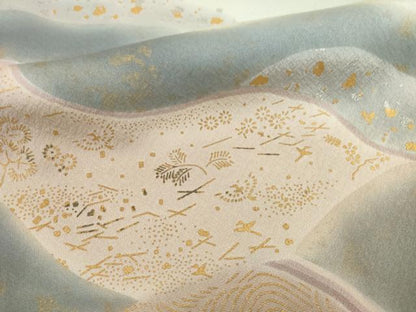 平和屋着物●訪問着 流水文 暈し染め 金彩 正絹 逸品 AABC3201ck