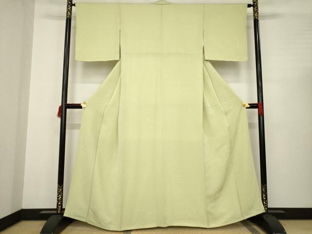 平和屋着物●上質な色無地　乱菊　油色　正絹　逸品　AABC3212ck