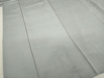 平和屋着物●上質な色無地　大小あられ地紋　薄墨色　正絹　逸品　AABC3214ck
