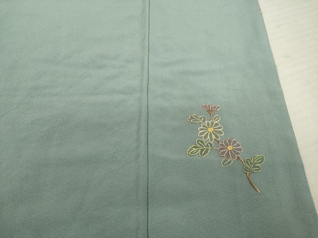 平和屋着物●総刺繍 訪問着 中国三大刺繍 スワトウ刺繍 汕頭刺繍 草花文 金彩 正絹 逸品 AABC3215ck
