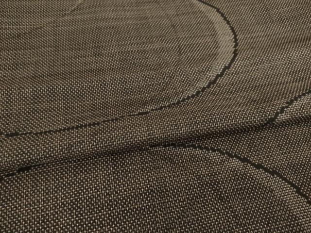 平和屋着物●本場大島紬　カタス7マルキ　幾何学文様　正絹　逸品　AABC3222ck