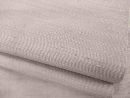 平和屋着物●紅花紬 米沢 霞文 梅鼠色 正絹 逸品 AABC3232ck
