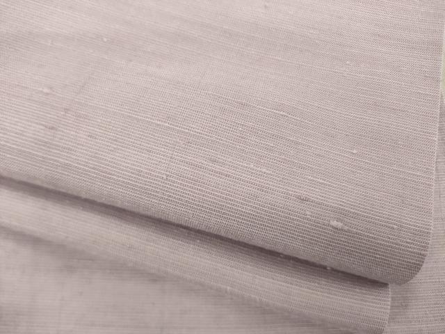 平和屋着物●紅花紬 米沢 霞文 梅鼠色 正絹 逸品 AABC3232ck
