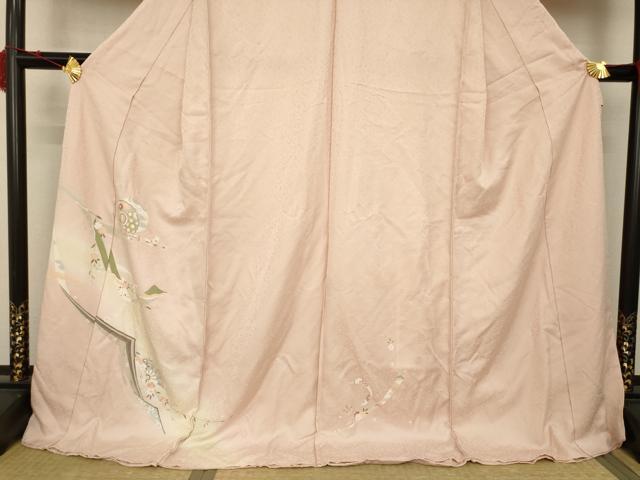 平和屋着物●訪問着　吉祥花文　暈し染め　仮絵羽　正絹　逸品　未使用　AABC3234ck