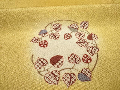 平和屋着物●上質な小紋　草花丸文　ほたる暈し　鬼しぼ縮緬　正絹　逸品　AABC3240ck
