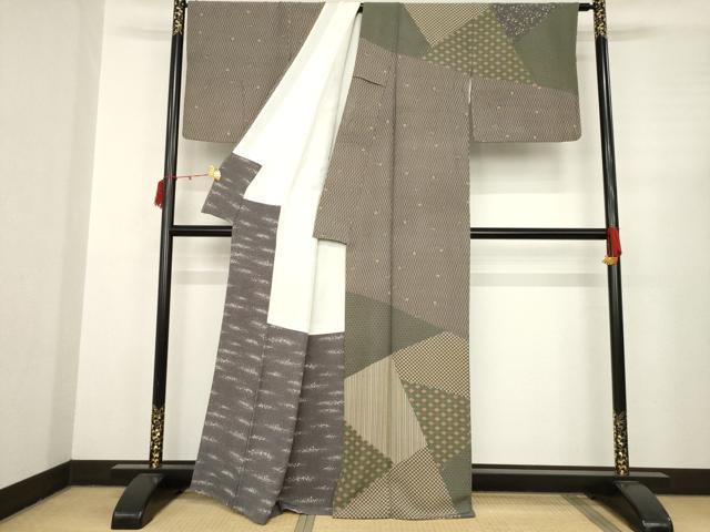 平和屋着物●山下晴三　京友禅競技大会受賞　訪問着　立涌花文　正絹　逸品　AABC3251ck