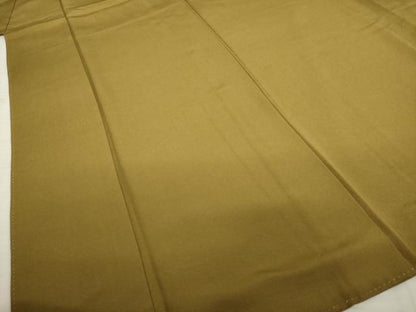 平和屋着物●上質な色無地 桑茶色 正絹 逸品 AABC3263ck