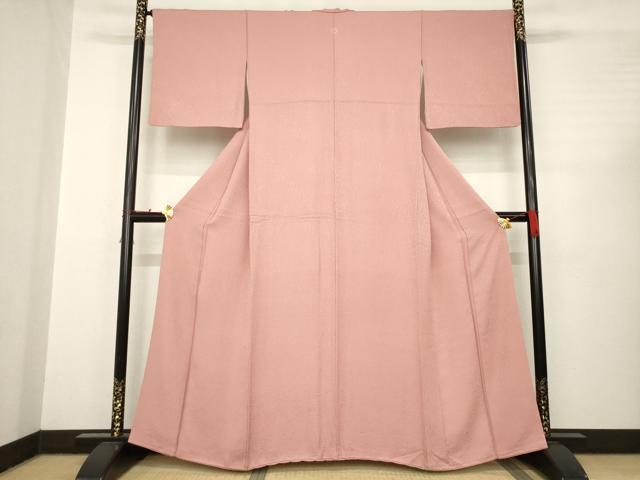 平和屋着物●上質な色無地　蘇芳香色　鈴乃屋扱い　正絹　逸品　AABC3266ck