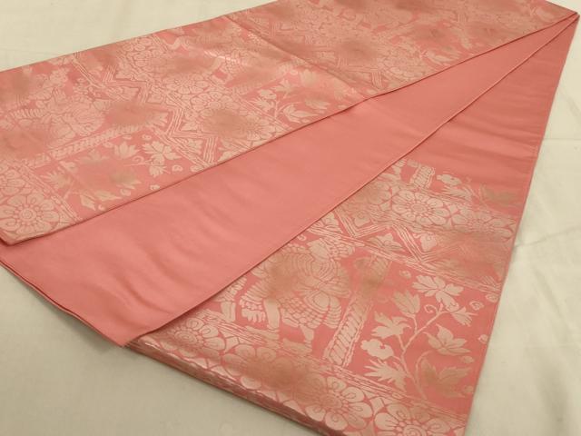 平和屋着物◎六通柄袋帯　人物風景文　正絹　逸品　AABC3311ou