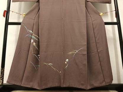 平和屋着物●訪問着 草花文 正絹 逸品 AABC3323ph