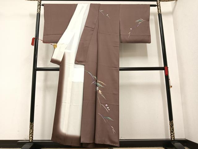 平和屋着物●訪問着 草花文 正絹 逸品 AABC3323ph