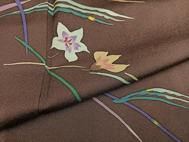 平和屋着物●訪問着 草花文 正絹 逸品 AABC3323ph