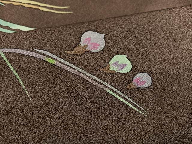 平和屋着物●訪問着 草花文 正絹 逸品 AABC3323ph