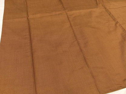 平和屋着物●お召　格子　正絹　逸品　AABC3331ph