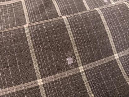 平和屋着物●上質な紬　格子　正絹　逸品　AABC3332ph