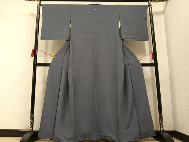 平和屋着物●上質な色無地 薄鼠色 正絹 逸品 AABC3335ph