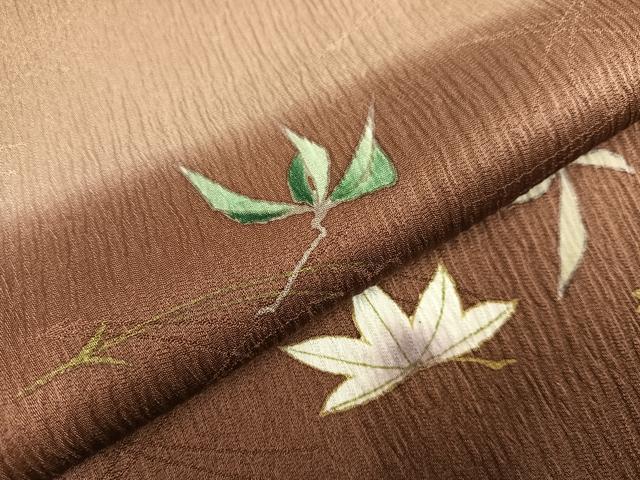 平和屋着物●色留訪問着　草花文　暈し染め　正絹　逸品　AABC3338ph
