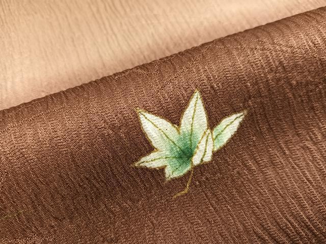 平和屋着物●色留訪問着　草花文　暈し染め　正絹　逸品　AABC3338ph