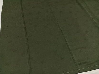 平和屋着物●上質な色無地　花唐草地紋　媚茶色　正絹　逸品　AABC3344ph