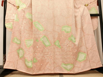 平和屋着物●豪華振袖　絞り　花尽くし　正絹　逸品　AABC3360ph