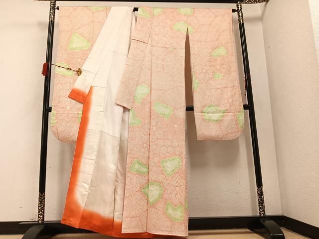 平和屋着物●豪華振袖　絞り　花尽くし　正絹　逸品　AABC3360ph