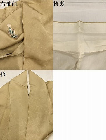 平和屋着物●訪問着　友禅　手描き　陶器花文　暈し染め　正絹　逸品　AABC3361ph